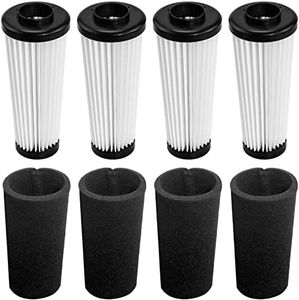 LUXRILIX F112 Filter Replacement (4 Pack) Dirt Devil Vacuum Filter Replacement for UD20124 UD70355B UD70187 UD70186 UD70181 UD70167P UD20120NC UD70161 UD70171 UD70174, Replaces Part AD47936