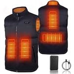 Heated Vest for Men Women：Heated Jacket with 16000MAH Battery Pack 5 Heating Zones winter coat Outdoor for Outdoor Activities-XXL