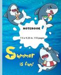 Shark notebook for kids: Draw and write