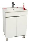 Dazzle Kitchen BWR Plywood Vanity Washbasin Cabinet (White)