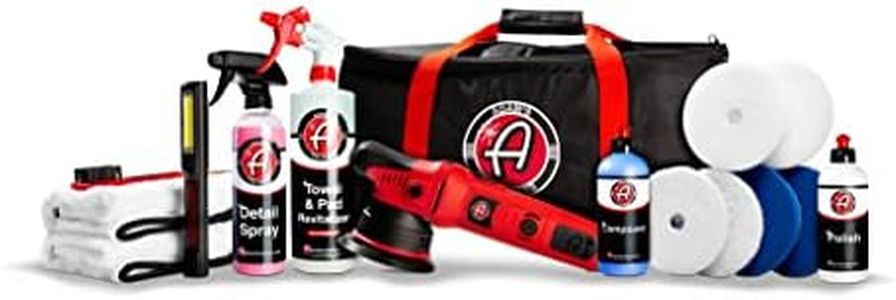 Adam's Polishes 9mm Dual Action Car Polishing Kit (16 Item) - Buffer Car Scratch Remover for Car Detailing | Includes Polish, Compound & Pads