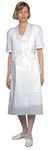 MedPro® Disposable White Plastic Aprons, 2.5mil, Durable Embossed Plastic, Length 49"/125cm (Pack of 100)