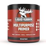 Liquid Rubber Multi-Purpose Primer - Use on Concrete and Wood, Water-Based Non-Toxic and Fast Drying, Easy to Apply, 1 Quart