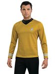 Rubies Costume Gold Star Fleet Uniform Shirt with Screenprinted Decal Emblem, Gold, Small