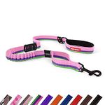 EZYDOG Zero Shock Dog Lead | Zero Shock Technology, Shock-Absorbing, Dog Leads For Small Dogs, Dog Leads For Medium Dogs, Dog Leads For Large Dogs, Soft Padded Handle, 1.2m (Bubblegum)