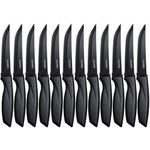 LAZAHOME Steak Knives Set of 12, Steak Knife with Serrated Edge,Stainless Steel Kitchen Knife with Ergonomic Handle, Dishwasher Safe Kitchen Steak Knife Set, Rust-Proof