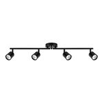 mirrea Complete Black Track Light Kit 4-Light Bulb Replaceable LED Ceiling Spotlight with 4 8W GU10 Bulbs 3000K Warm White 90 CRI 38° Beam Angle