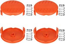 THTEN RC-100-P AF-100 Trimmer Line Cap Spring RC100P,385022-03 Compatible with Black and Decker Weed Eater Cover,Weed Wacker Caps Grass Trimmer Parts for AFS Trimmer (4 Cap, 4 Spring)