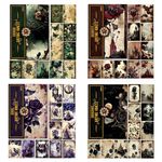 RVlensJoy 80 Sheets Gothic Scrapbook Paper for Scrapbook Kit, Vintage Ephemera for Junk Journals, Magic Decoupage Paper for Journaling Supplies , Dark Academia Wall Decor Room for Home Decorations