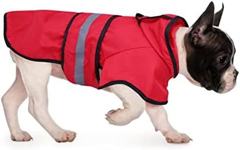 HDE Dog Raincoat Hooded Slicker Poncho Small to X-Large Dogs Puppies (Red, Small)