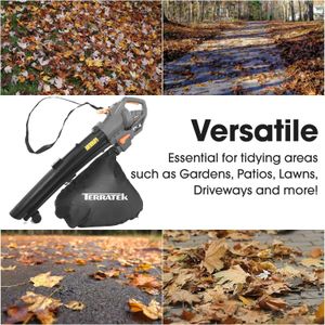 Terratek 3000W Leaf Blower and Garden Vacuum – Powerful Electric Tool