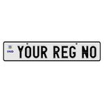 Moto Utility® Car Number Plate Single Plate Only Embossed Aluminum Plate, Light Reflective | Number Plate for Car | Not-HSRP, No Bar Code Serial Number.