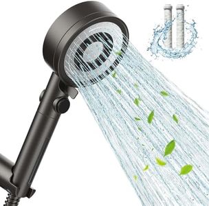Wassersparender Duschkopf, Universal Duschkopf mit Filter, Duschkopf Wassersparende mit 5 einstellbaren Modi, Handbrause Duschkopf, Sparsamer Hochdruck-Brausekopf mit Verkalkungsschutz