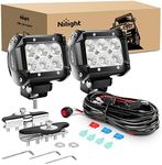 Nilight 2PCS 4Inch 18W Flood LED Po