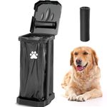 Jingmore Dog Poop Trash Can Outside 50L/13gallon Outdoor Dog Waste Container with Lid Outdoor Trash Can for Dog Poop Dog Waste Bin with 20 Dog Waste Bags for Backyard Garden Dog Walking