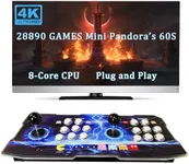 RegiisJoy 28890 60S Mini Pandoras Box for Child Arcade Game Console PC & Projector & TV, 2-4 Players, 1280X720, 3D Games, Search/Hide/Save/Load/Pause Games