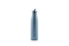 Totally About You Personalised One Green Bottle Stainless Steel Vacuum Insulated Isothermal Water Bottle (800ml, Evolution Collection Ocean Blue)