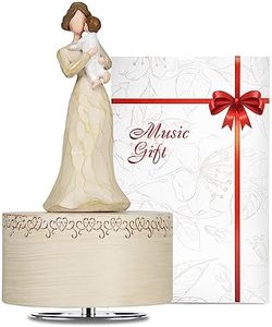 Saeifin Music Box Mom Gifts,Mom and Baby Sculpted Statue,Hand-Painted Collectible Figurine,Christmas Birthday Festival Musical Gift Home Office Studio Decoration,Plays You are My Sunshine