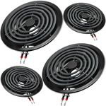 Electric Burner Drip Pans 5304430149(6")5304430150(8") and Electric Stove Burners MP15YA(6") MP21YA(8") Compatible for Frigi-daire Ken-more Electric Range Stove by MIFLUS