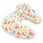 motherly Flurry Fickle Baby Feeding Nursing Pillow (100% Cotton Cover) (Zoo)