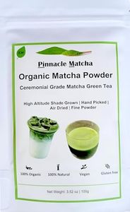 Pinnacle Matcha - Organic Matcha Powder, Ceremonial Grade Matcha Green Tea, New Season Spring Harvest,100g