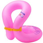 Arm Floaties for Kids,Portable Inflatable Pool Float Swimming Ring with Adjustable Safety Buckle,Safety Swim Arm Bands with Double Surround Air Bag,Durable Float Tube for Child,Pink,S(weight:33-52lbs)