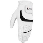 Katx Men's Full Finger Golf Glove Durable Premium Leather Left Hand Right All Weather Spann Glove Stratus Tech Golf Glove Non Slip Flexible Golfing (M/L, Left)