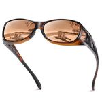 DUCO Wraparound Fitover Glasses Polarized Wear Over Sunglasses for Men Women UV Protection Sun Glasses Driving 8953