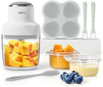 Baby Food Maker, HEYVALUE 13-in-1 Baby Food Processor Set for Baby Food, Fruit, Vegatable, Meat, Baby Food Puree Blender with Baby Food Containers, Food Freezer Tray, Silicone Spoons, Spatula (Gray)