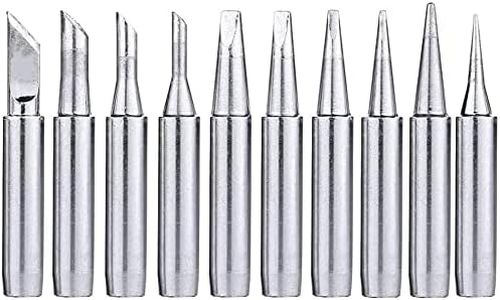 Yakamoz 10Pcs 900M-T Soldering Iron Tips Kit Solder Welding Tips Replacement Accessories for Hakko, Radio Shack, TENMA, ATTEN, Quick, Aoyue, Yihua Solder Station