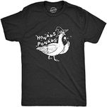 Mens Honkus Ponkus T Shirt Funny Halloween Lovers Goose Witch Joke Tee For Guys (Heather Black - HONKUS) - S