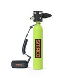 SMACO Mini Scuba Tank 0.5L Portable Diving Tank Support 6 Minutes of Underwater Breath, Small Scuba Tank Pony Bottle for Free Diving Within 33ft or Used as Backup Air Within 100ft, Green, S300Plus