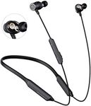 SoundPEATS Force Pro Dual Dynamic Drivers Bluetooth Headphones, Neckband Wireless Earbuds with Crossover, APTX HD Audio Built in Mic 22 Hours Playtime, Bluetooth 5.0 Headset Sports Earphones