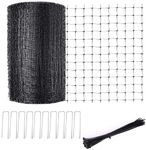 2.3m x 20m Heavy Duty Bird Netting for Garden with 50 Cable Ties & 10 Ground Pegs,Garden Fencing Netting for Protecting Plants Fruit Trees Vegetables Flowers Reusable Pond Netting (2.3 * 20m)