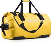 Gonex 80L Extra Large Waterproof Duffle Travel Dry Duffel Bag Heavy Duty Bag with Durable Straps & Handles for Kayaking Paddleboarding Boating Rafting Fishing Yellow