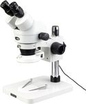 AmScope SM-1BSX-64S 3.5X-45X Inspection Dissecting Zoom Power Stereo Microscope with 64-LED Light