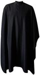 SMARTHAIR Professional Salon Cape Polyester Haircut Apron Barber Hairdressing Gown,54"x62",Black,C007001E-L