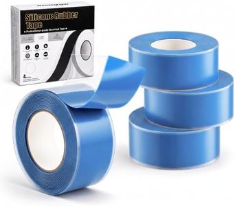 Anyknow 4-Pack Blue Self Fusing Silicone Tape (40 Ft Total) - Waterproof Garden Hose Repair Tape - Rubber Wire Wrap for Color Coding - UV Resistant & Easy-Peel Outdoor Seal