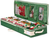 Little ELF Premium Wrapping Paper Storage Organizer, Easy to Carry, 6 Individual Pockets for Christmas Gift Wrap Supplies, Lightweight and Sturdy