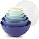 Plastic Mixing Bowls with Lids - 12