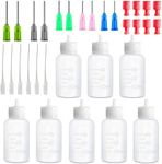 HaBeuniver 30Milliliter Precision Applicator Bottle with Blunt Tip Needle and Cap|14ga 16ga 18ga 20ga 22ga Blunt Needles|Oil Dropper Bottle, Glue Applications, Acrylic Painting, 8 Pcs