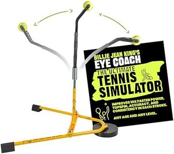 BILLIE JEAN KING'S Eye Coach Pro Tennis Simulator with Game-Changing Tennis Drills, Essential Tennis Equipment and Training Aid, Practice Tennis Drills by Yourself at Home, No Ball Pickup