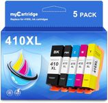 myCartridge Re-Manufactured Ink Cartridge Replacement for Epson 410XL (Black Cyan Magenta Yellow Photo Black, 5-Pack)