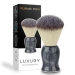 RUBAB MEN Luxuriously Soft Shaving Brush for Men |Bomber Edition| Experience Premium Cruelty-Free Bristles and Stylish Grey Bomber-Toned Ergonomic Handle | Hand-crafted with Passion in India