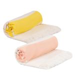 Mush Bamboo Turkish Towel | 100% Bamboo |Ultra Soft, Absorbent & Quick Dry Towel for Bath, Beach, Pool, Travel, Spa and Yoga | 29 x 59 Inches (Yellow & N. Peach)