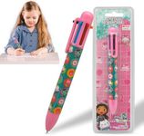 Gabby’s Dollhouse Multicolor Pens 6-in-1 Retractable Ballpoint Pens Rainbow Barrel Novelty Pen Kids Office School Supplies Students Children Disney Gift