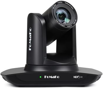 FoMaKo NDI PTZ Camera, AI Auto-Tracking Gen 3, 20x Optical Zoom LAN USB3.0 HDMI PTZ Camera for Church Services Worship Education (NDI 6 & NDI HX3) FMK20UH NDI-B(Black)