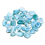 Gemkora 50 carats Natural Larimar Gemstones Wholesale Cabochons Lot, Jewelry Making Loose Gemstone, Polished Gems, DIY, Wire Wrapping, Reiki, Wikka, Healing Crystals, Bulk Gemstone Deal 3 to 4pcs