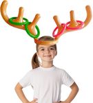 AUXHCYL Christmas Party Ring Toss Game Inflatable Reindeer Antler Hat, Novelty Gifts for Friends, Fun Games for Kids Adults Xmas