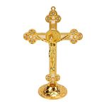 BAOFUYA Standing Crucifix Catholic with Stand,Standing Crucifix with Base Jesus Christ Statue Table Decoration Holy Crucifix for Home Chapel Decoration and Religious Gifts